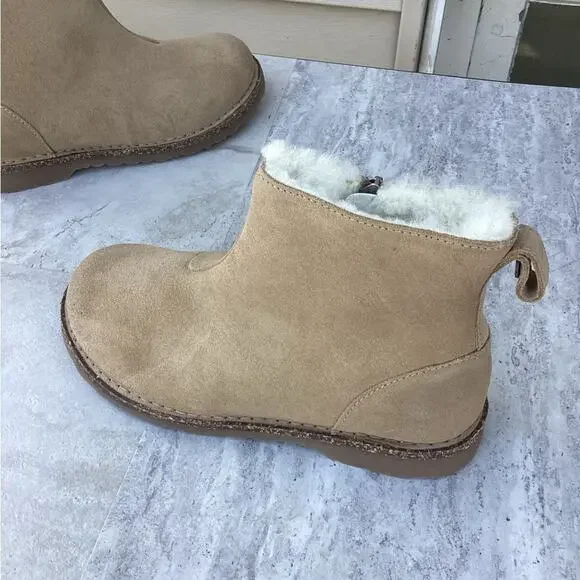 Birkenstock Melrose Shearling Ginger Boots Regular new size 6 - Picture 3 of 7